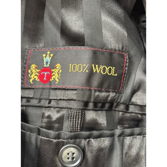 Vintage Nino Cerutti Signature 100% Wool Double Breasted Men’s Coat Gray Size 38 - Picture 11 of 14